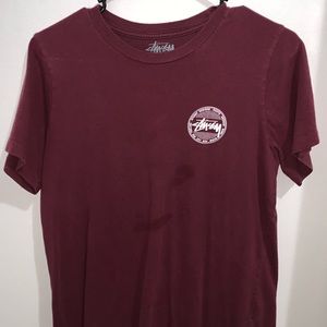 Stussy Maroon Graphic Tee